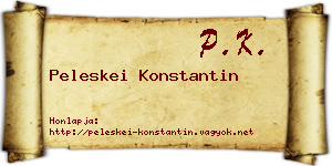 Peleskei Konstantin névjegykártya